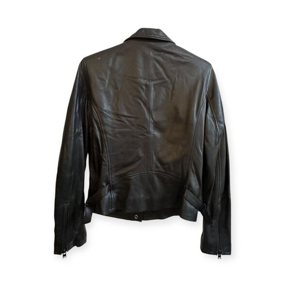 IRO Paris Newhan Lambskin Leather Jacket Black Size 42 FR, Retail $1,345 - Picture 3 of 16